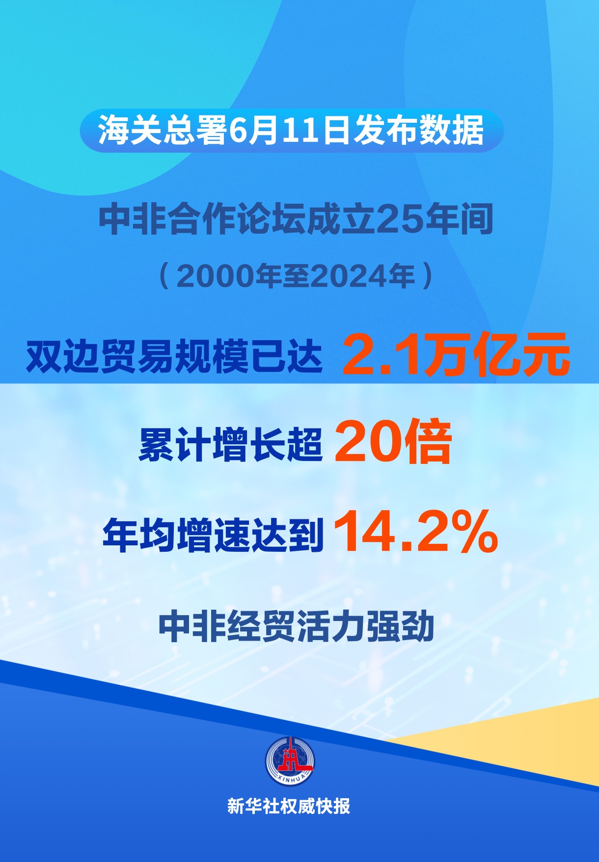 25年年均增速达14.2%，中非贸易规模已超2万亿元