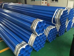 厂家批发销售DN80小口径内外涂塑钢管丝扣连接法兰复合管消防