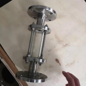 PPH视镜管道玻璃观察镜塑料法兰耐酸碱耐腐化工级工业管道观察