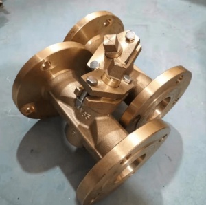 简臻 煤油用 石化油用 X44W-10T 法兰连接 黄铜三通