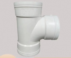 热熔承插 HDPE聚乙烯排水管件 顺水三通 白色 50-16