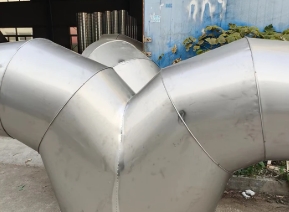 304不锈钢风管弯羊角三通异形 镀锌通风管道焊接Y型螺旋风管