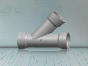 球墨铸铁管件 全承45°斜三通 可定制 污水工程 源头工厂