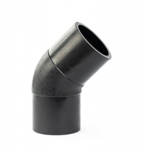 HDPE对接热熔45度弯头 63-800mm PE给水管弯头