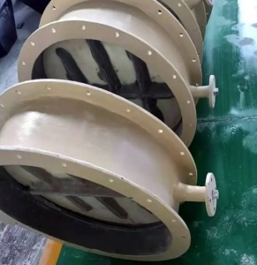 玻璃钢法兰蝶阀手动涡轮风阀风量调节