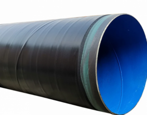 顶管拉管用TPEP防腐钢管 国标螺旋钢管 外聚乙烯内环氧焊管